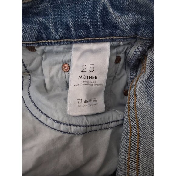 Mother Superior TOMCAT THE CONFESSION High-Rise Destroyed Cropped Jeans Sz 25 - Picture 12 of 16